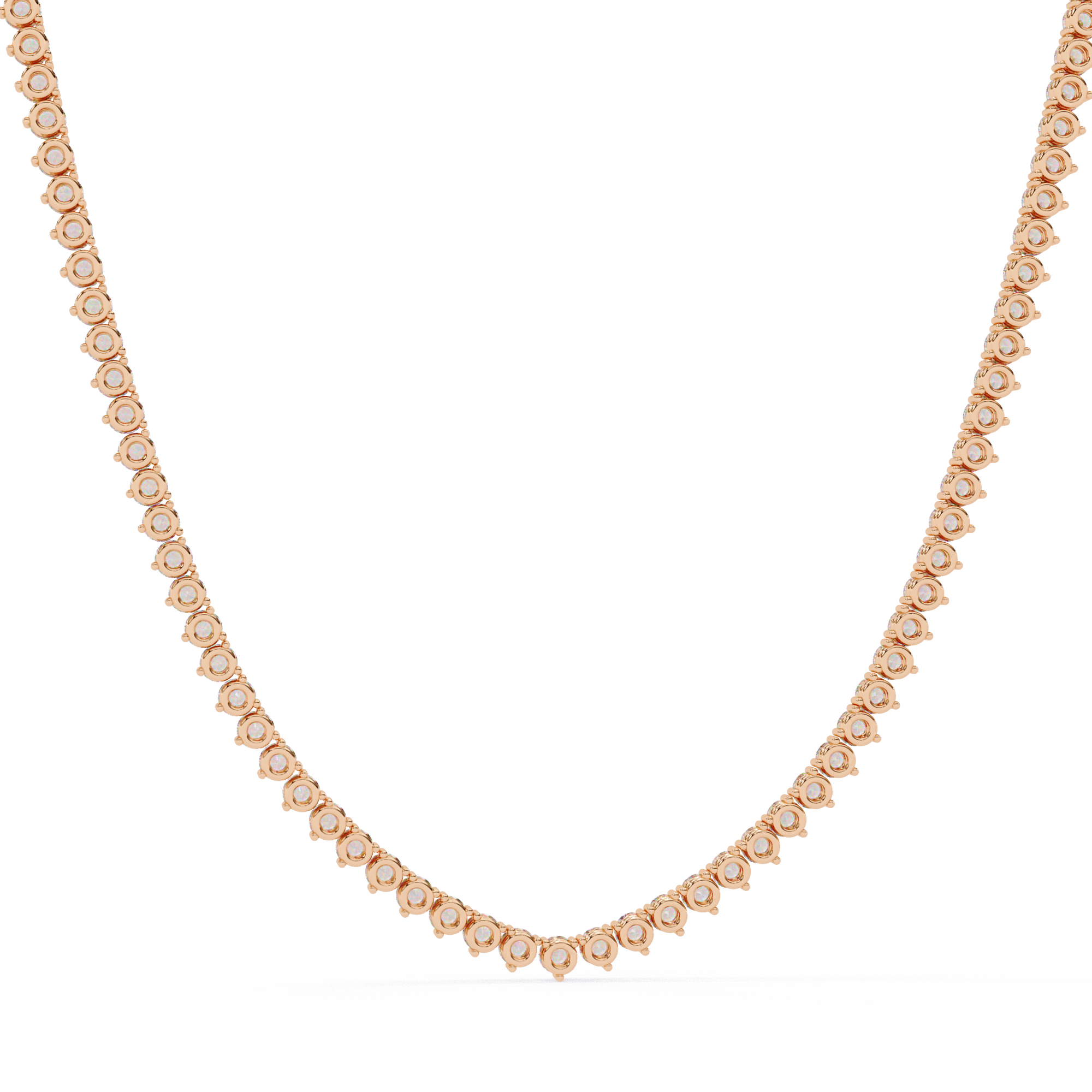 Ethereal Crown Round Diamond Necklace