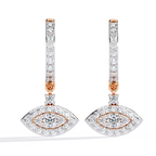 Evil Eye Aura Diamond Huggie Earrings