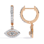 Evil Eye Aura Diamond Huggie Earrings