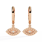 Evil Eye Aura Diamond Huggie Earrings