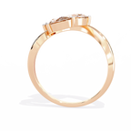 A modern pear-cut diamond ring with an eye-catching sparkle