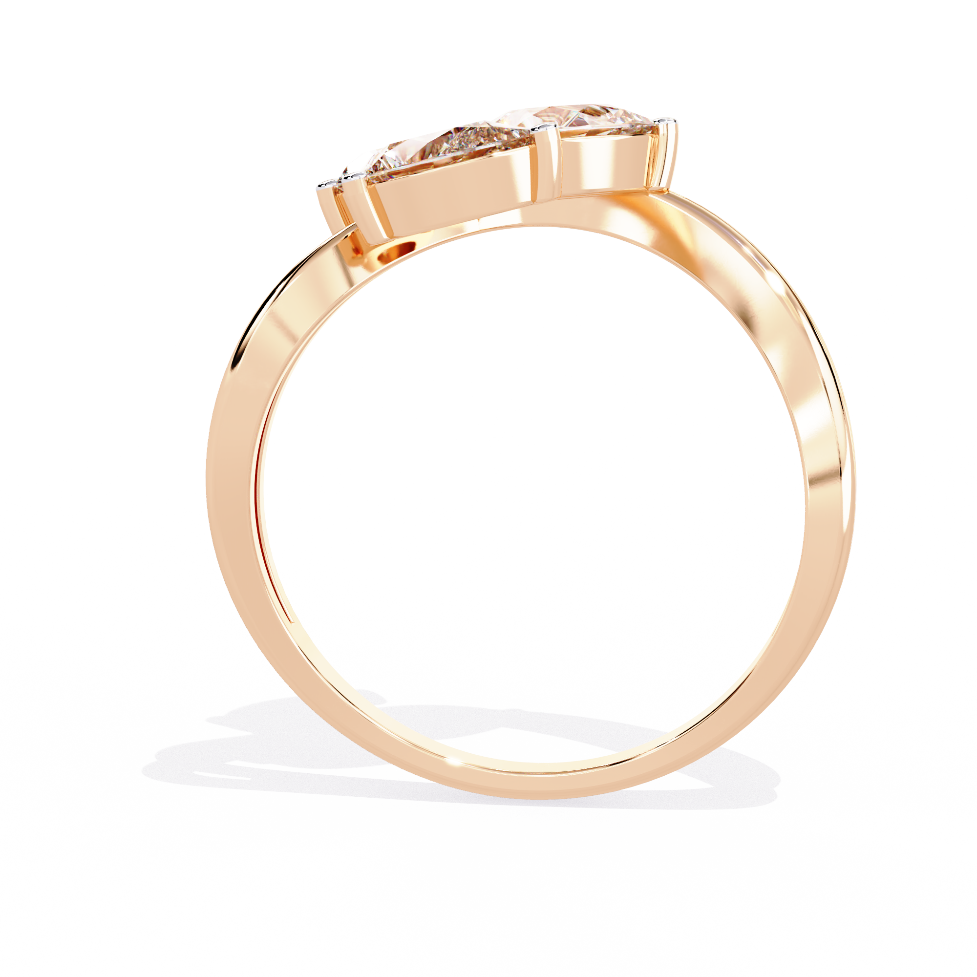 A modern pear-cut diamond ring with an eye-catching sparkle