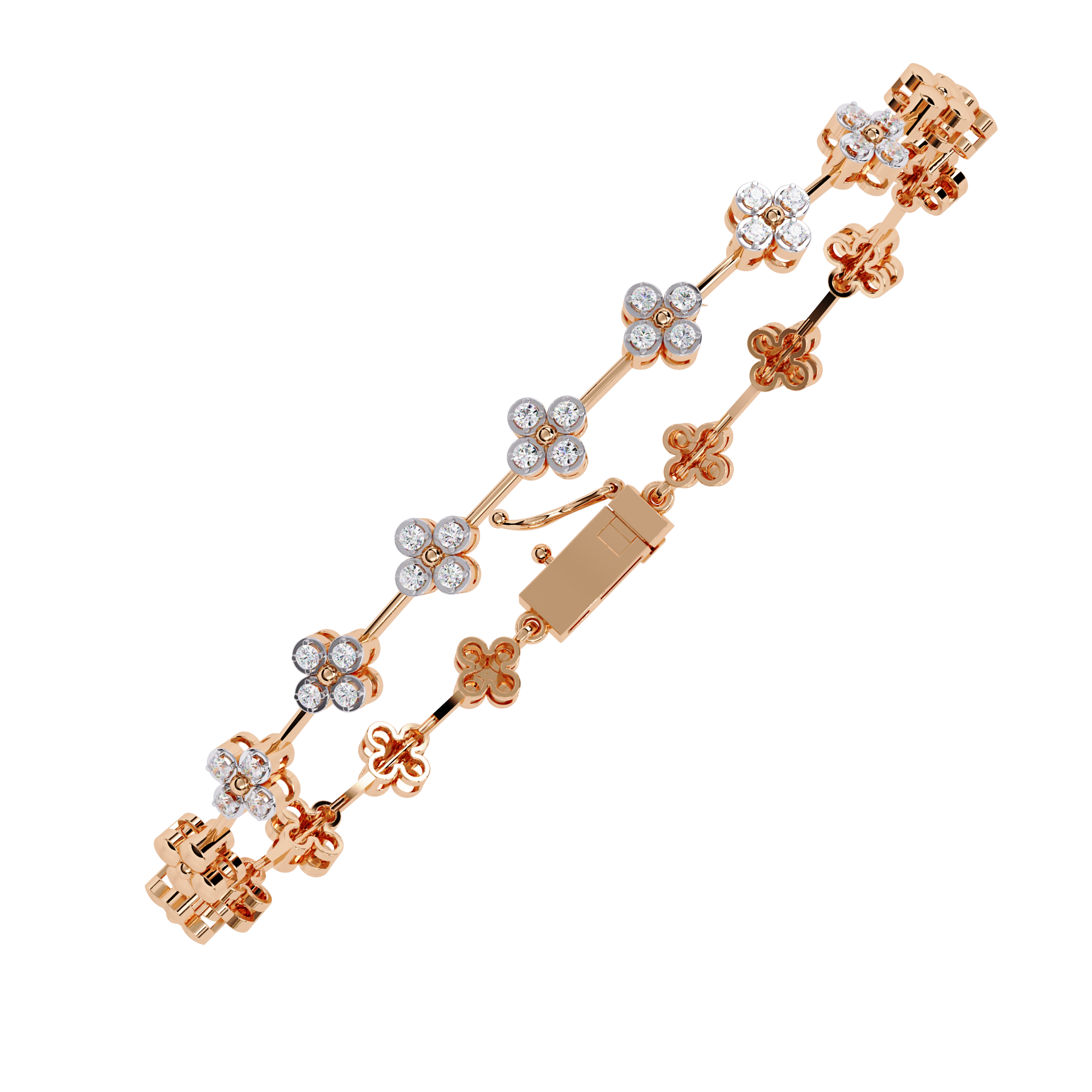 Fleur Charm Lab Grown Diamond Bracelet