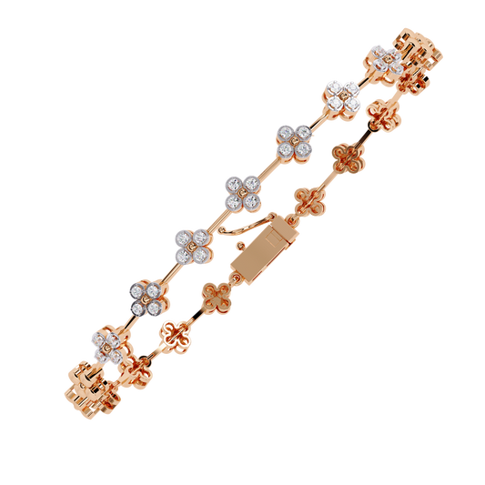 Fleur Charm Lab Grown Diamond Bracelet