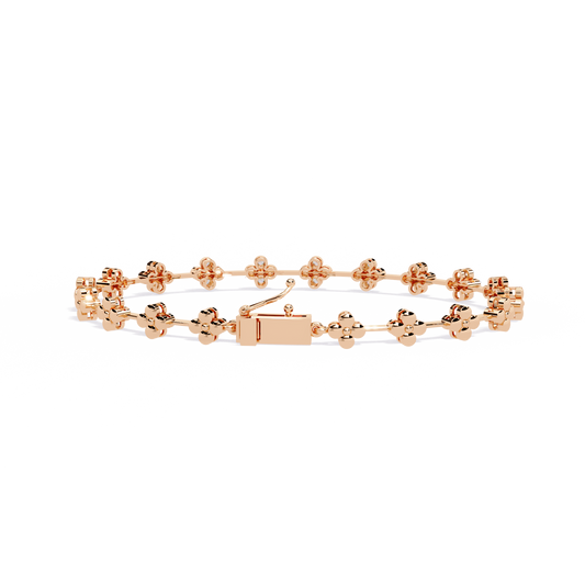 Fleur Charm Lab Grown Diamond Bracelet