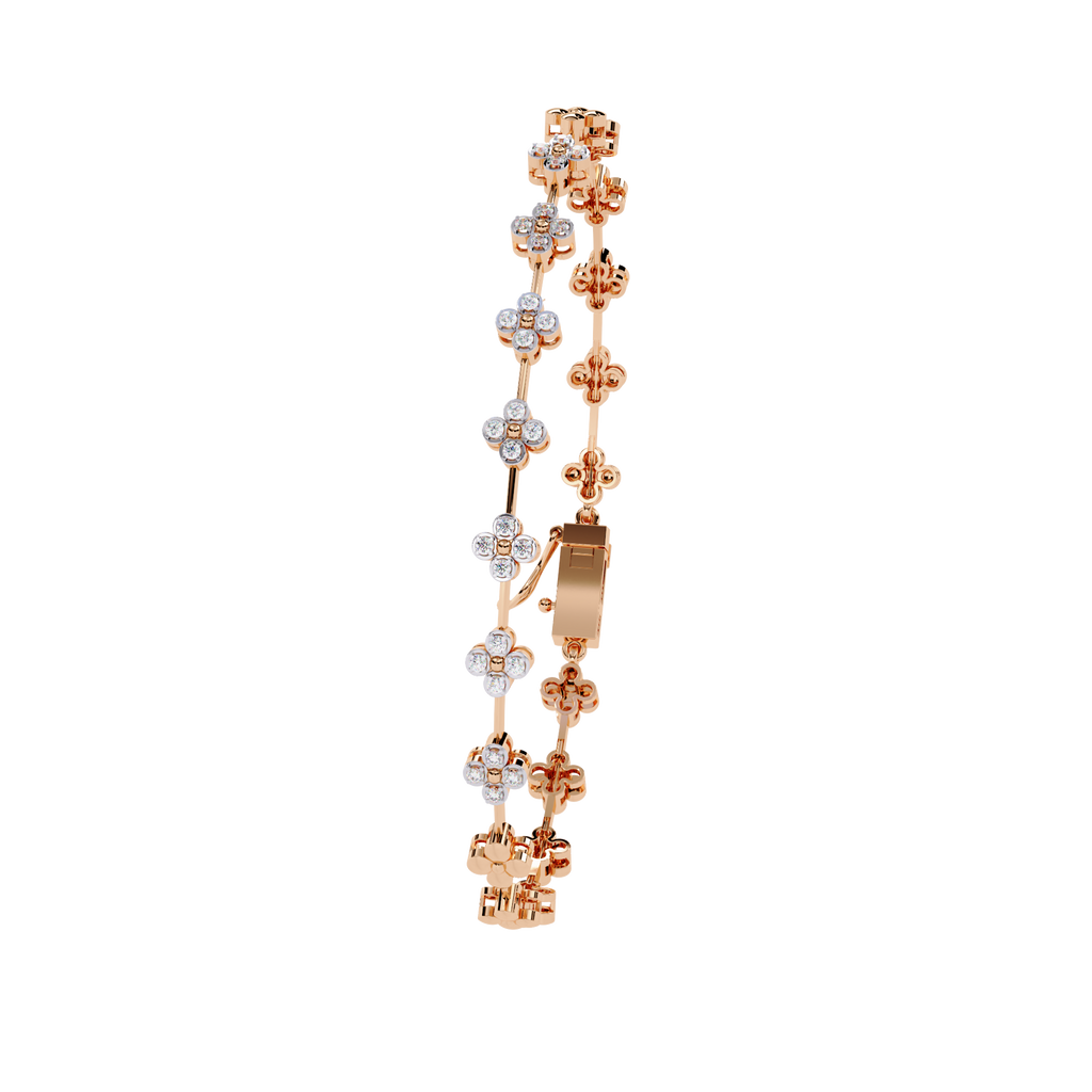 Fleur Charm Lab Grown Diamond Bracelet