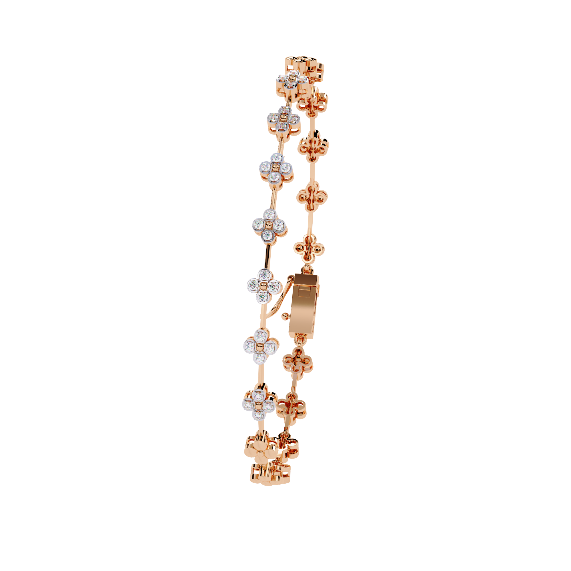 Fleur Charm Lab Grown Diamond Bracelet