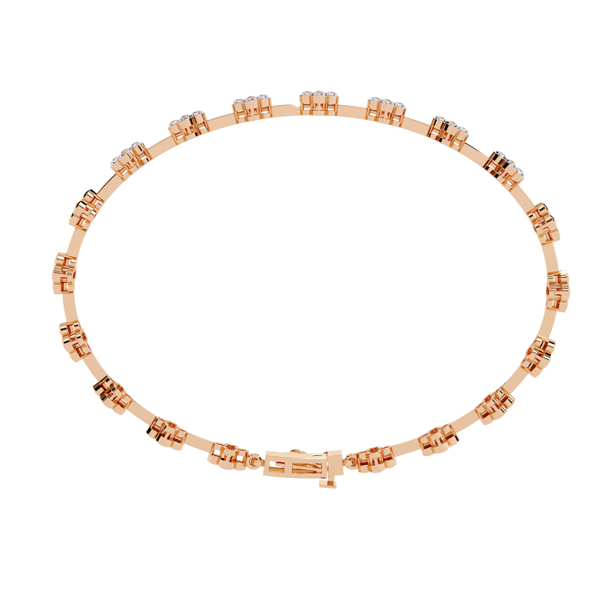 Fleur Charm Lab Grown Diamond Bracelet