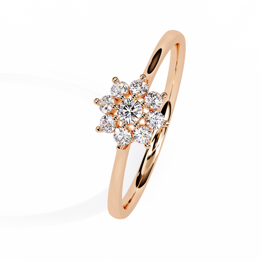 Floral Cluster Lab Grown Diamond Ring