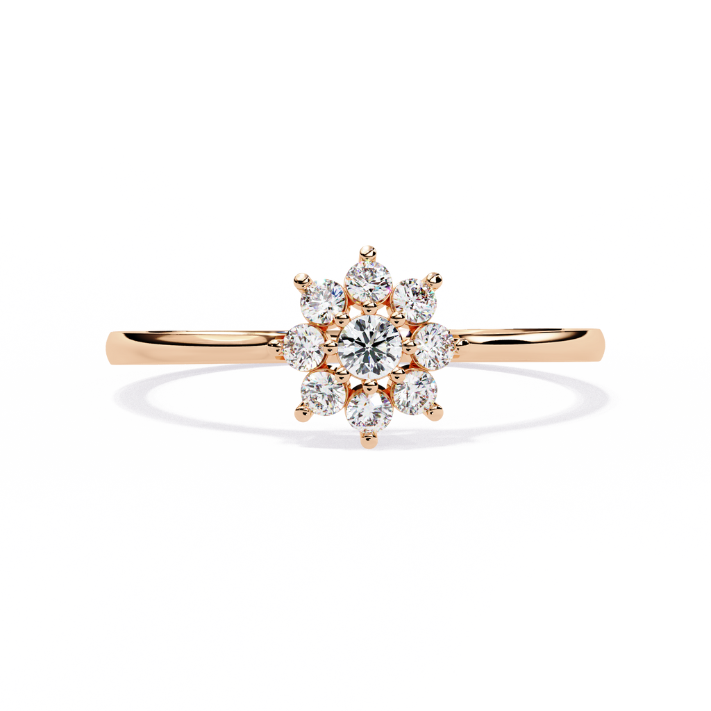Floral Cluster Lab Grown Diamond Ring
