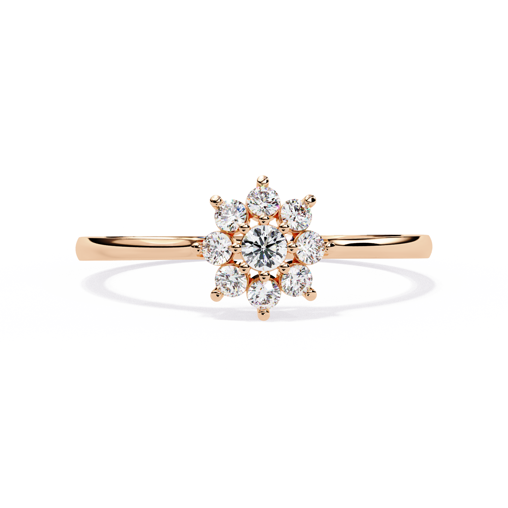 Floral Cluster Lab Grown Diamond Ring