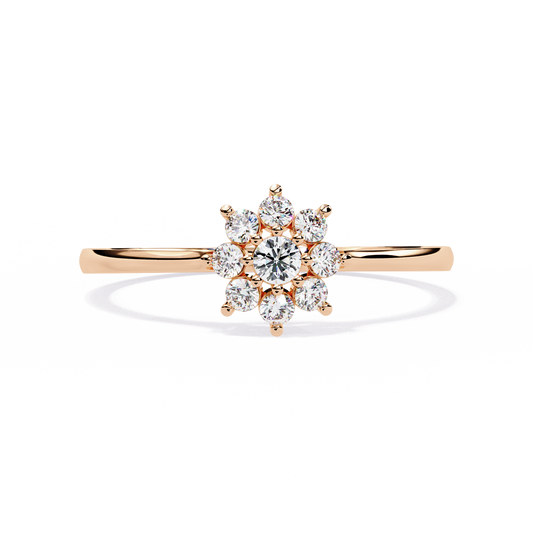 Floral Cluster Lab Grown Diamond Ring