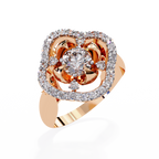 Floral Halo Lab Grown Diamond Ring