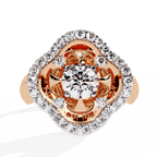 Floral Halo Lab Grown Diamond Ring