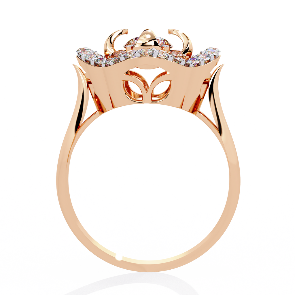 Floral Halo Lab Grown Diamond Ring
