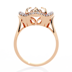 Floral Halo Lab Grown Diamond Ring