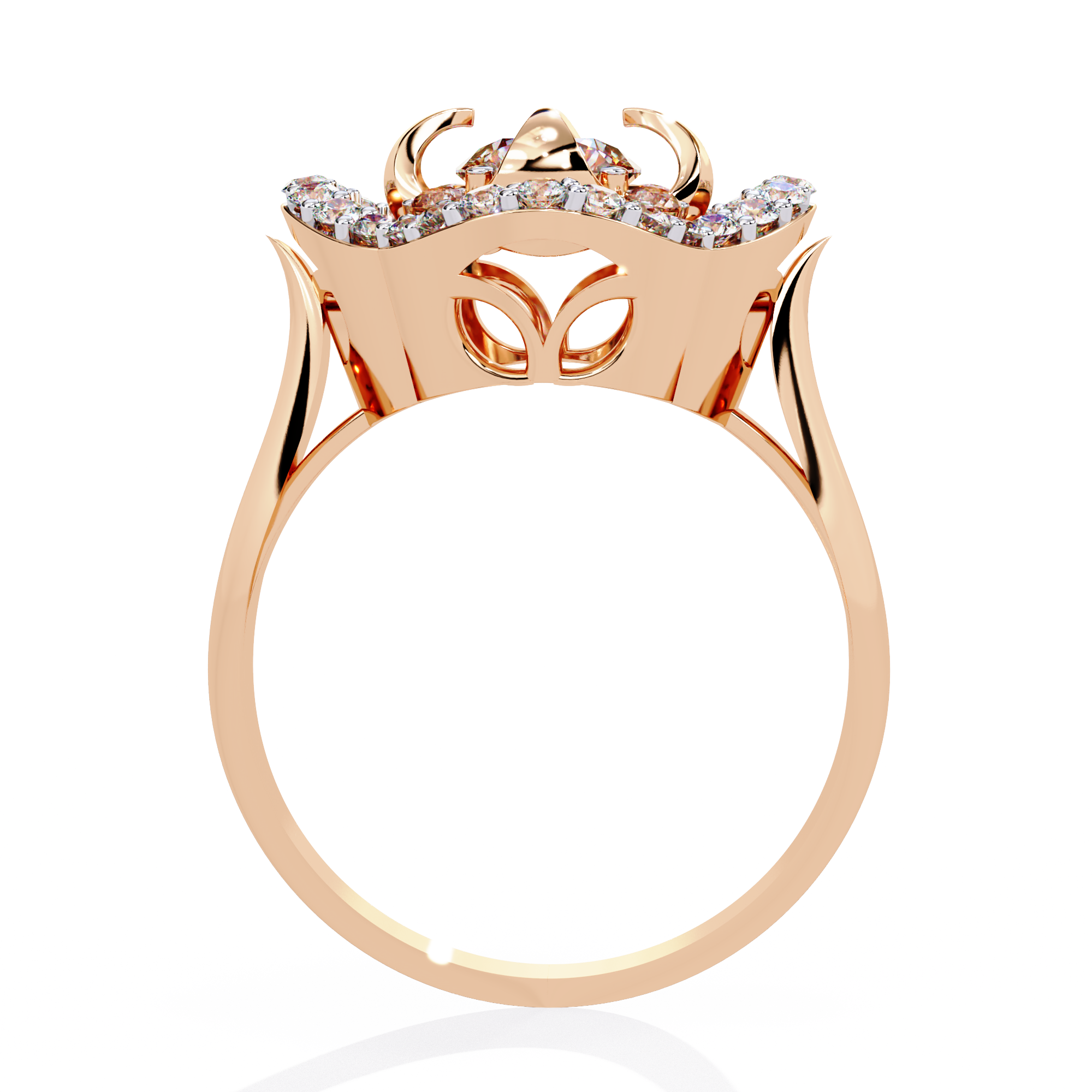 Floral Halo Lab Grown Diamond Ring