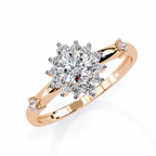 Floral Halo Lab Grown Diamond Ring