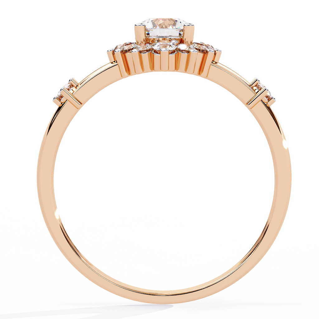 Floral Halo Lab Grown Diamond Ring