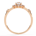 Floral Halo Lab Grown Diamond Ring