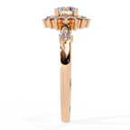 Floral Halo Lab Grown Diamond Ring