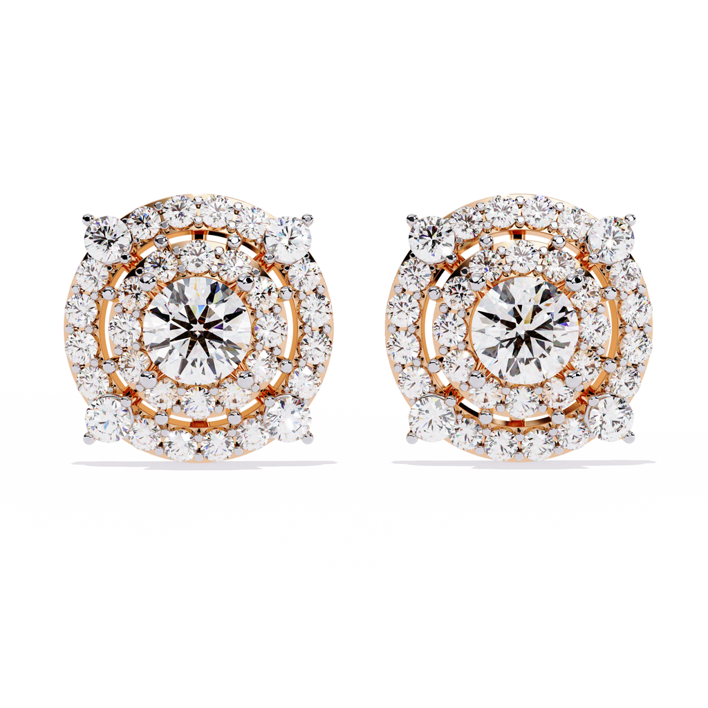 Floret Lock Lab Grown Diamond Earrings