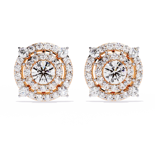 Floret Lock Lab Grown Diamond Earrings