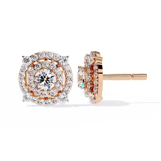 Floret Lock Lab Grown Diamond Earrings