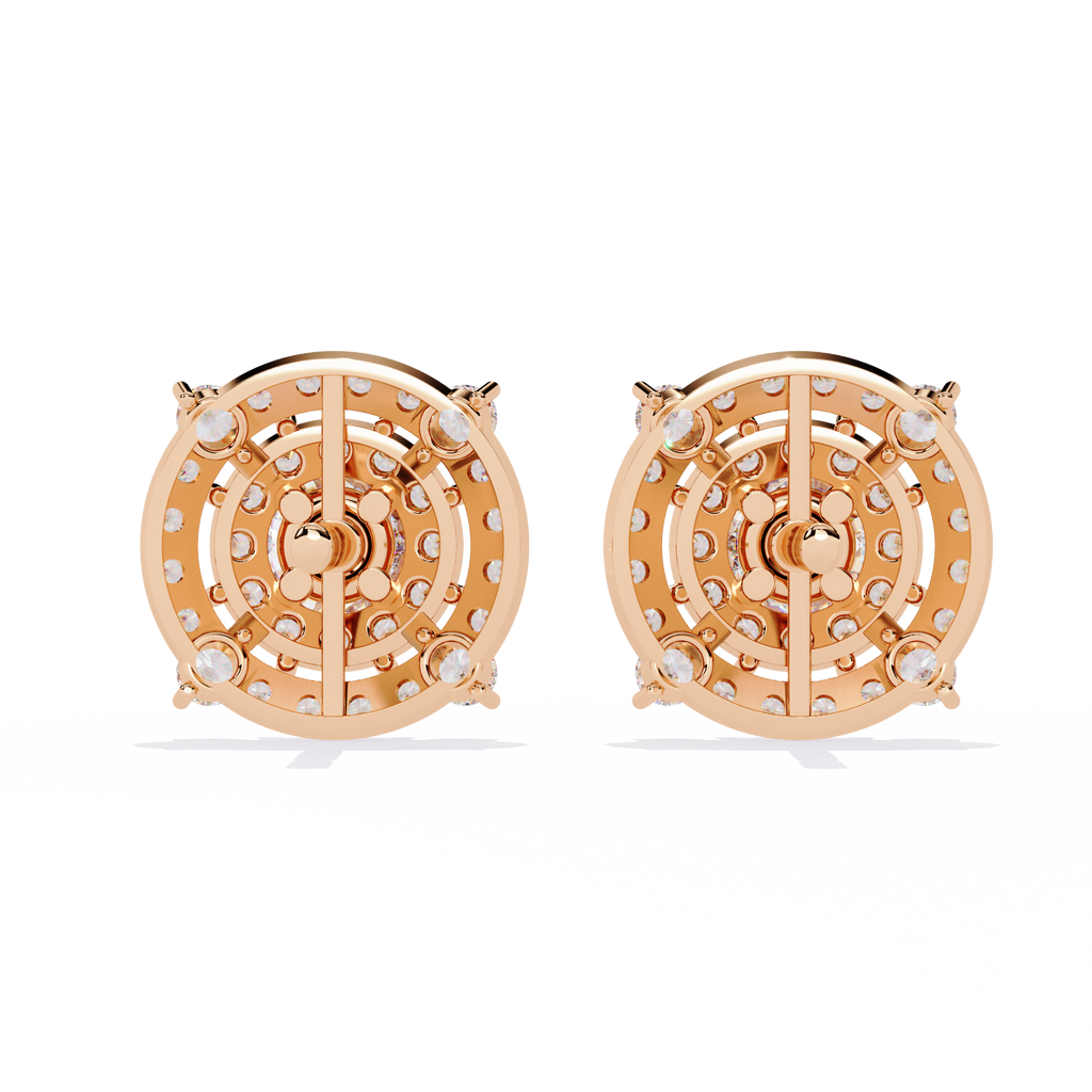 Floret Lock Lab Grown Diamond Earrings