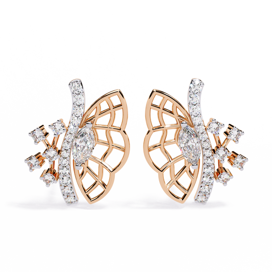 Flutterlight Diamond Butterfly Studs