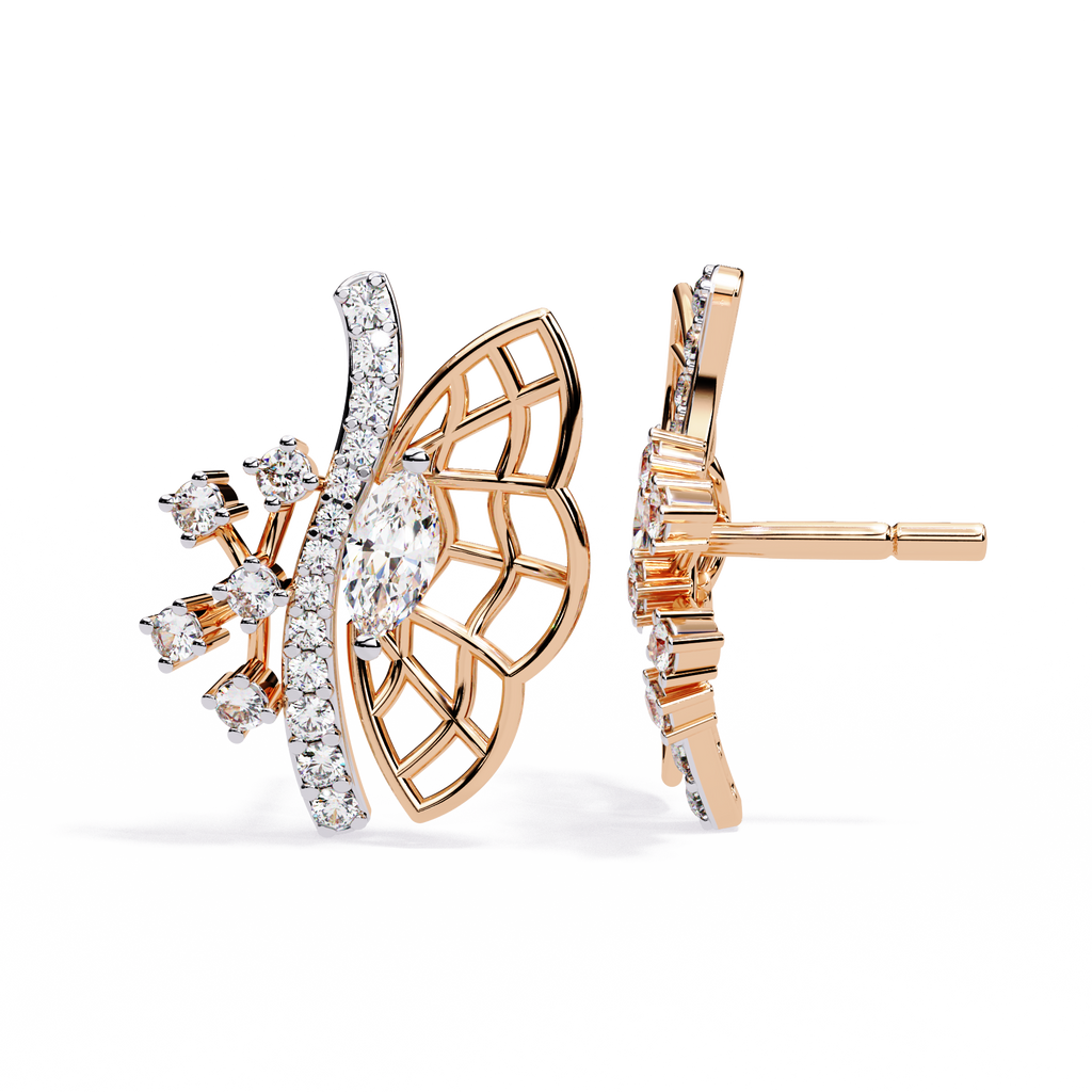 Flutterlight Diamond Butterfly Studs