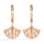 Golden Fanburst Diamond Drop Earrings