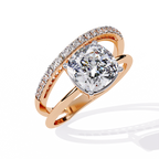 Graceful Cushion Cut Lab Grown Diamond Ring