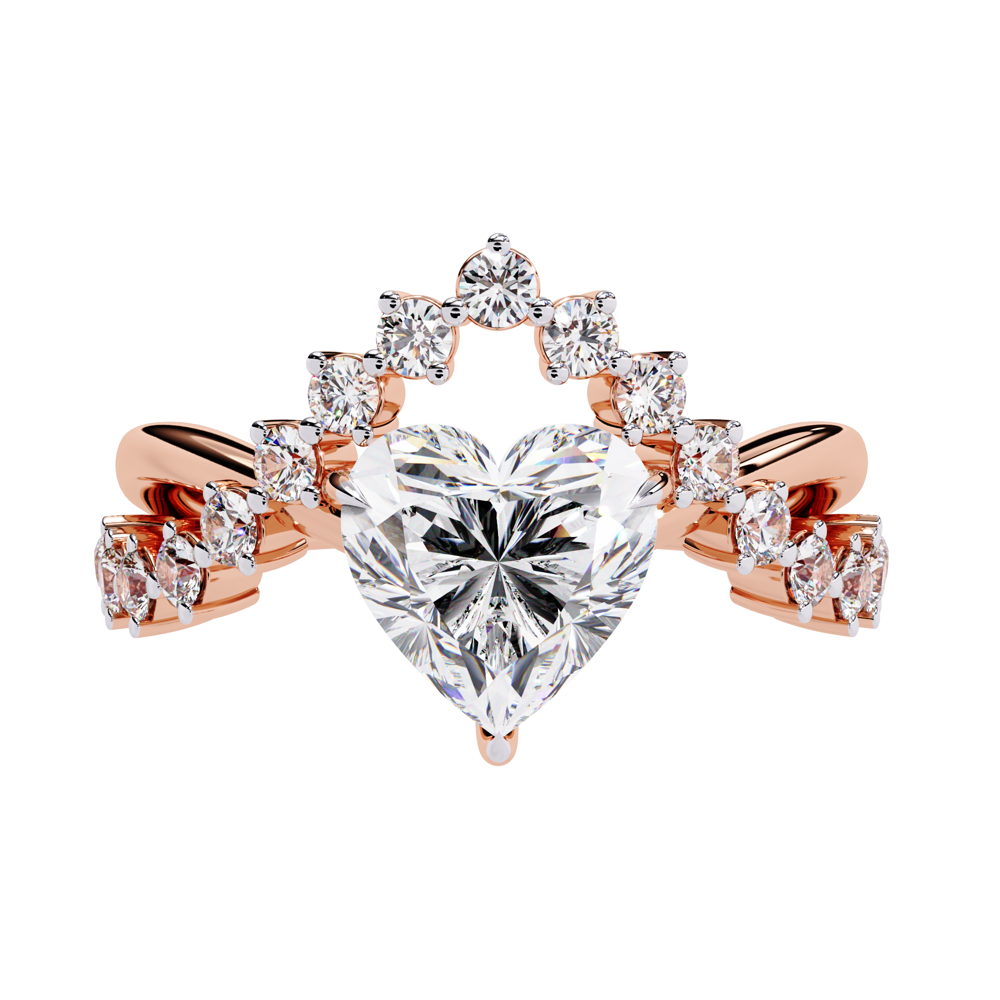 Heart Cut Lab Grown Diamond Ring
