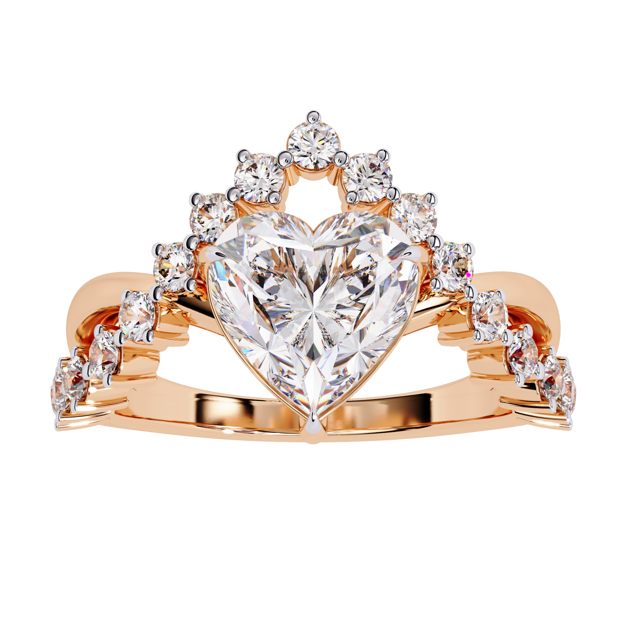 Heart Cut Lab Grown Diamond Ring