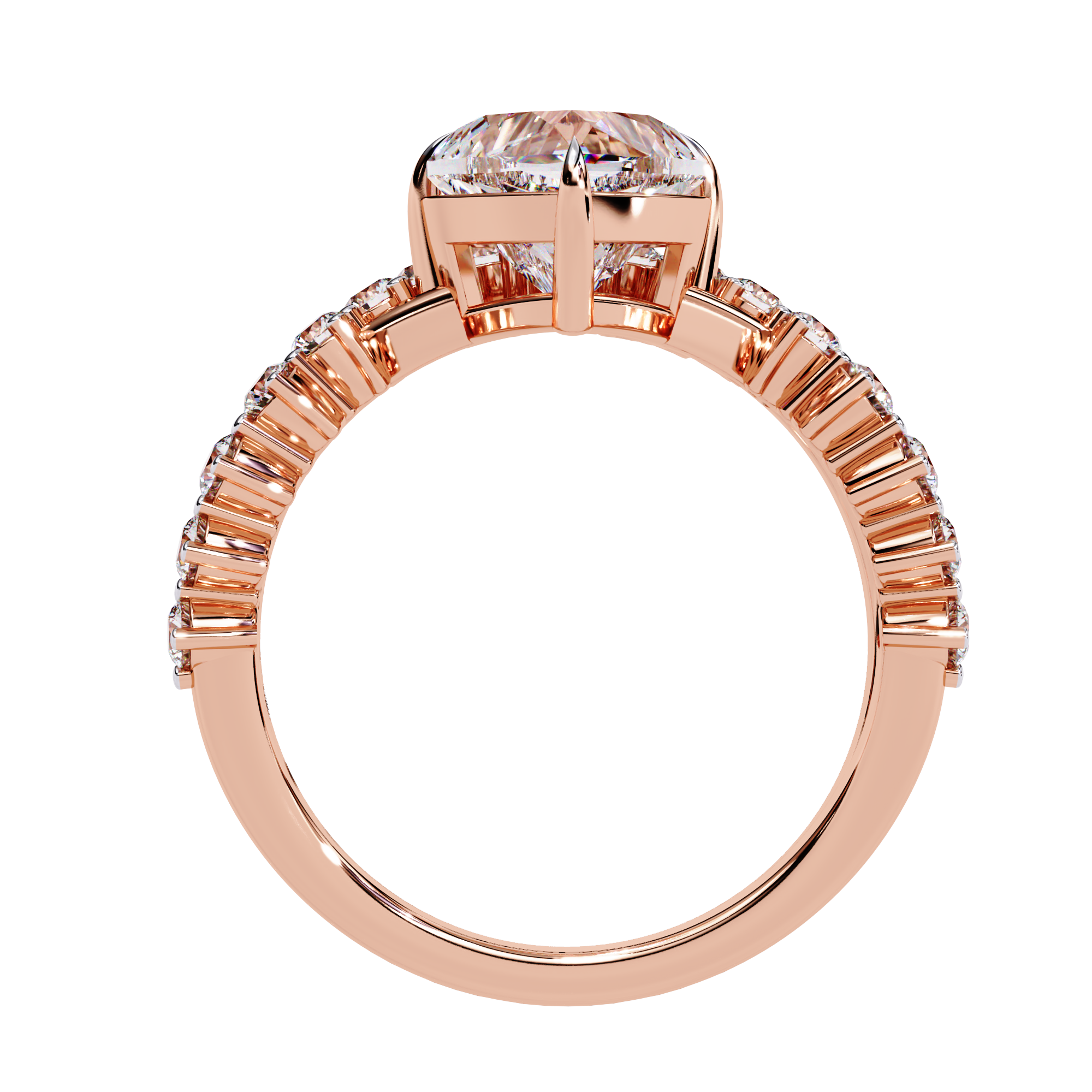 Heart Cut Lab Grown Diamond Ring