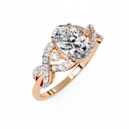 Infinity Under Halo Lab Grown Diamond Ring