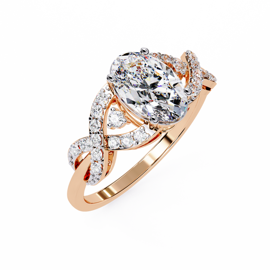Infinity Under Halo Lab Grown Diamond Ring