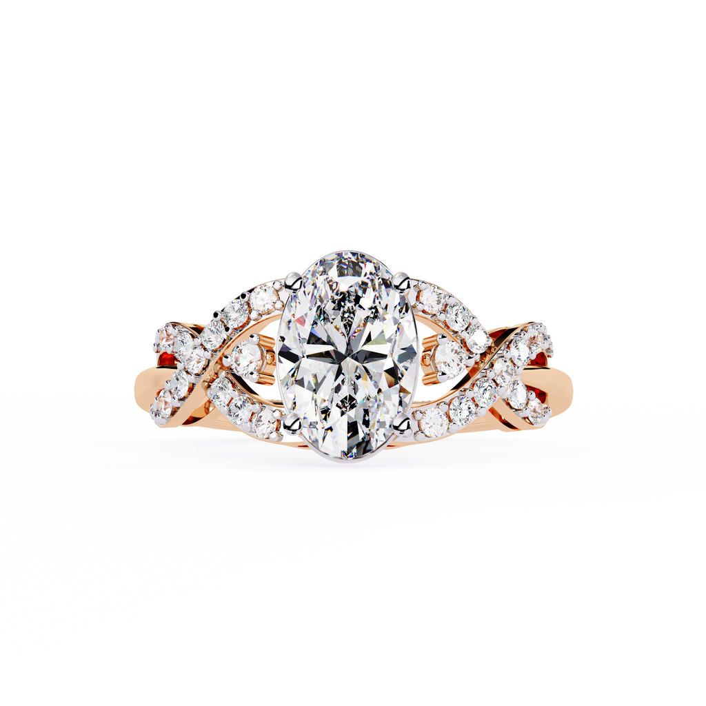 Infinity Under Halo Lab Grown Diamond Ring