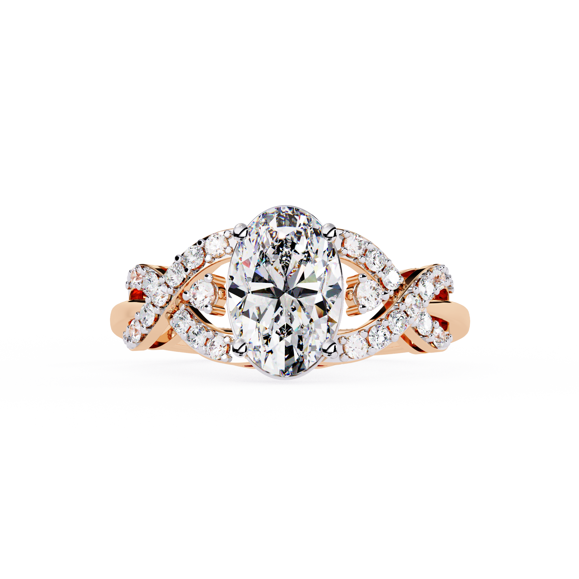 Infinity Under Halo Lab Grown Diamond Ring