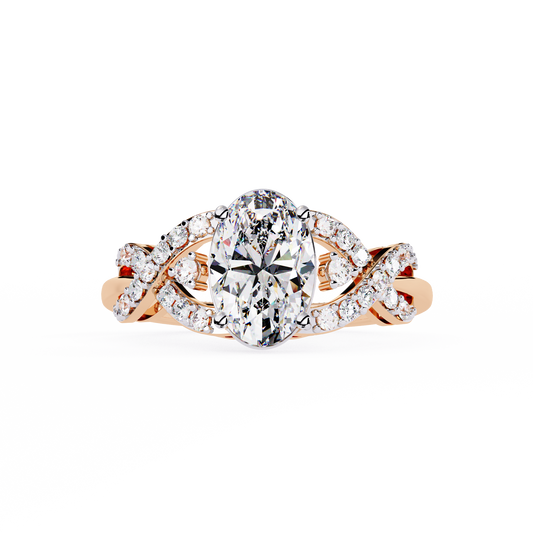Infinity Under Halo Lab Grown Diamond Ring