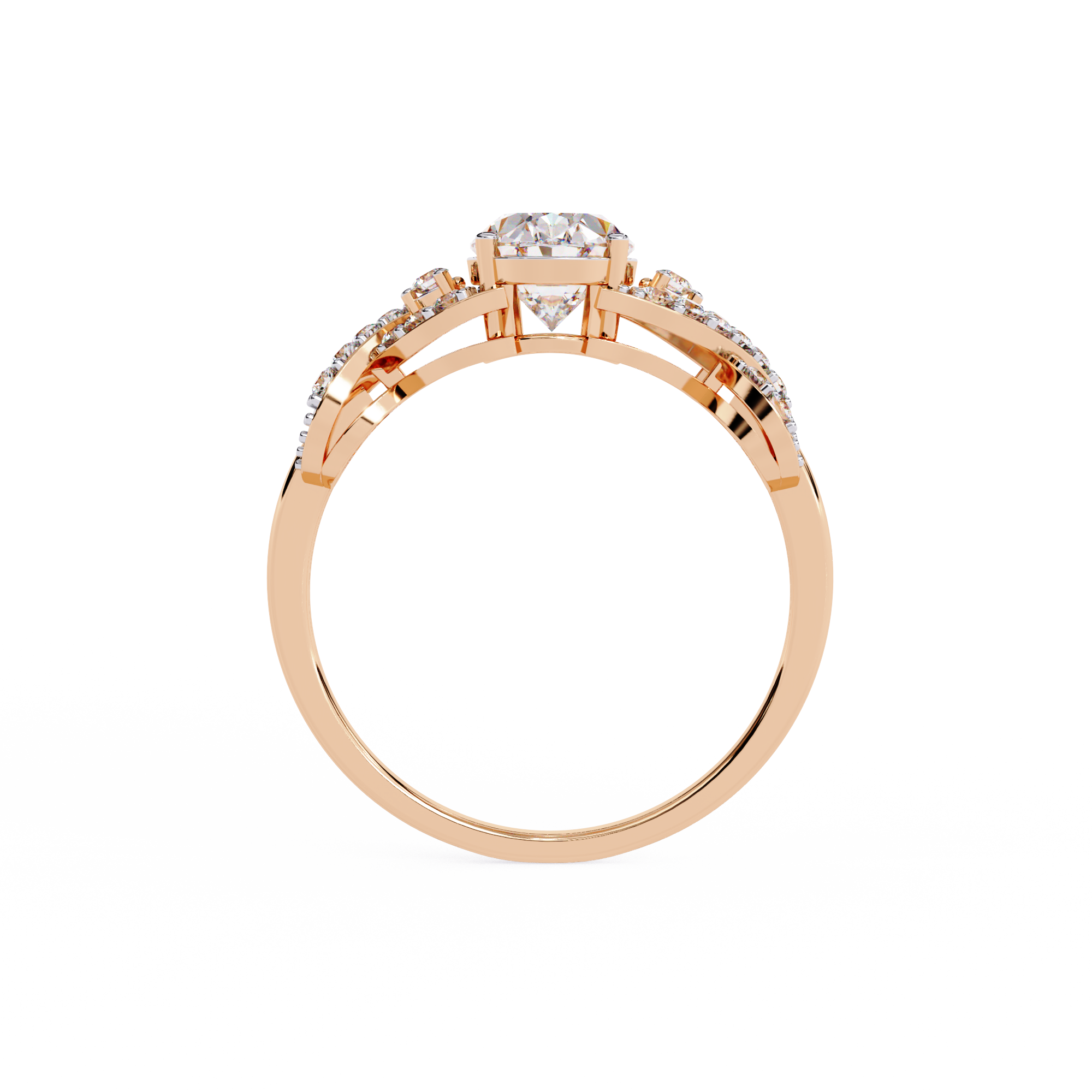Infinity Under Halo Lab Grown Diamond Ring