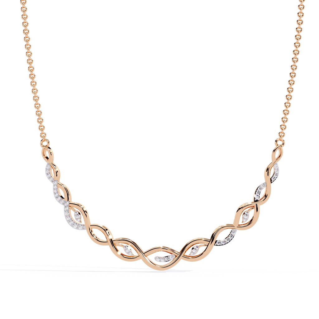 Infinity Weave Diamond Necklace