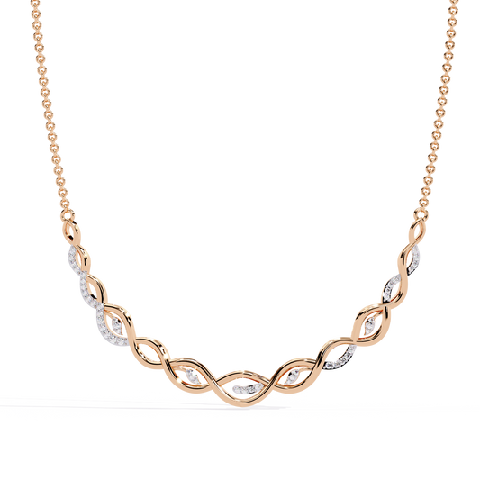 Infinity Weave Diamond Necklace