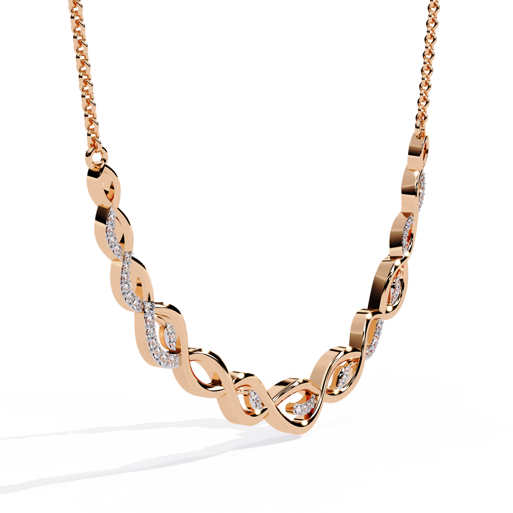 Infinity Weave Diamond Necklace
