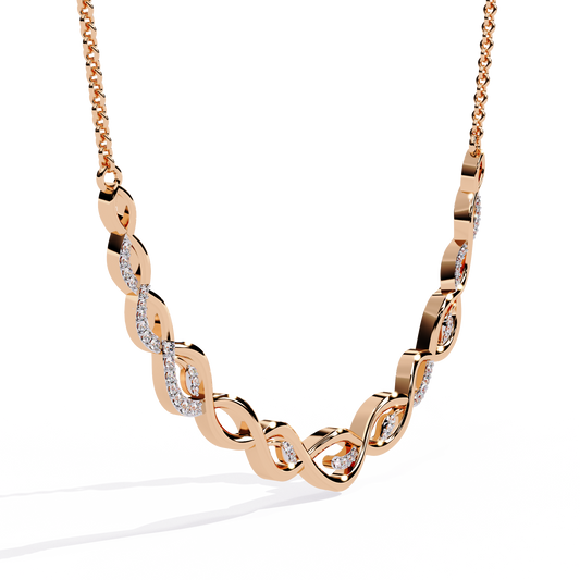 Infinity Weave Diamond Necklace