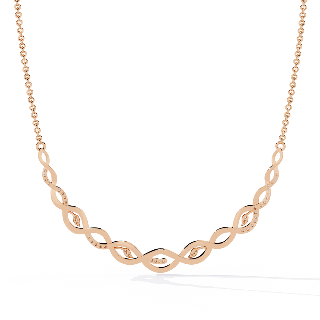 Infinity Weave Diamond Necklace