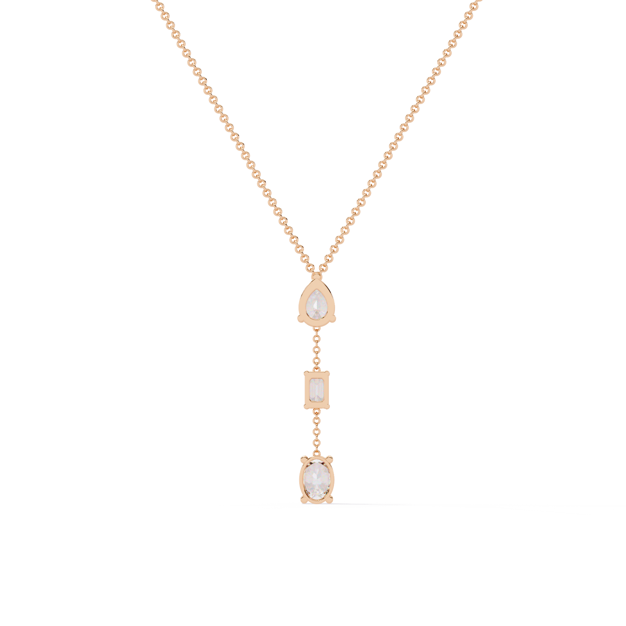 Ira Trilight Drop Diamond Necklace