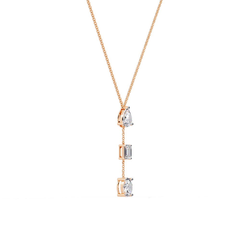 Ira Trilight Drop Diamond Necklace