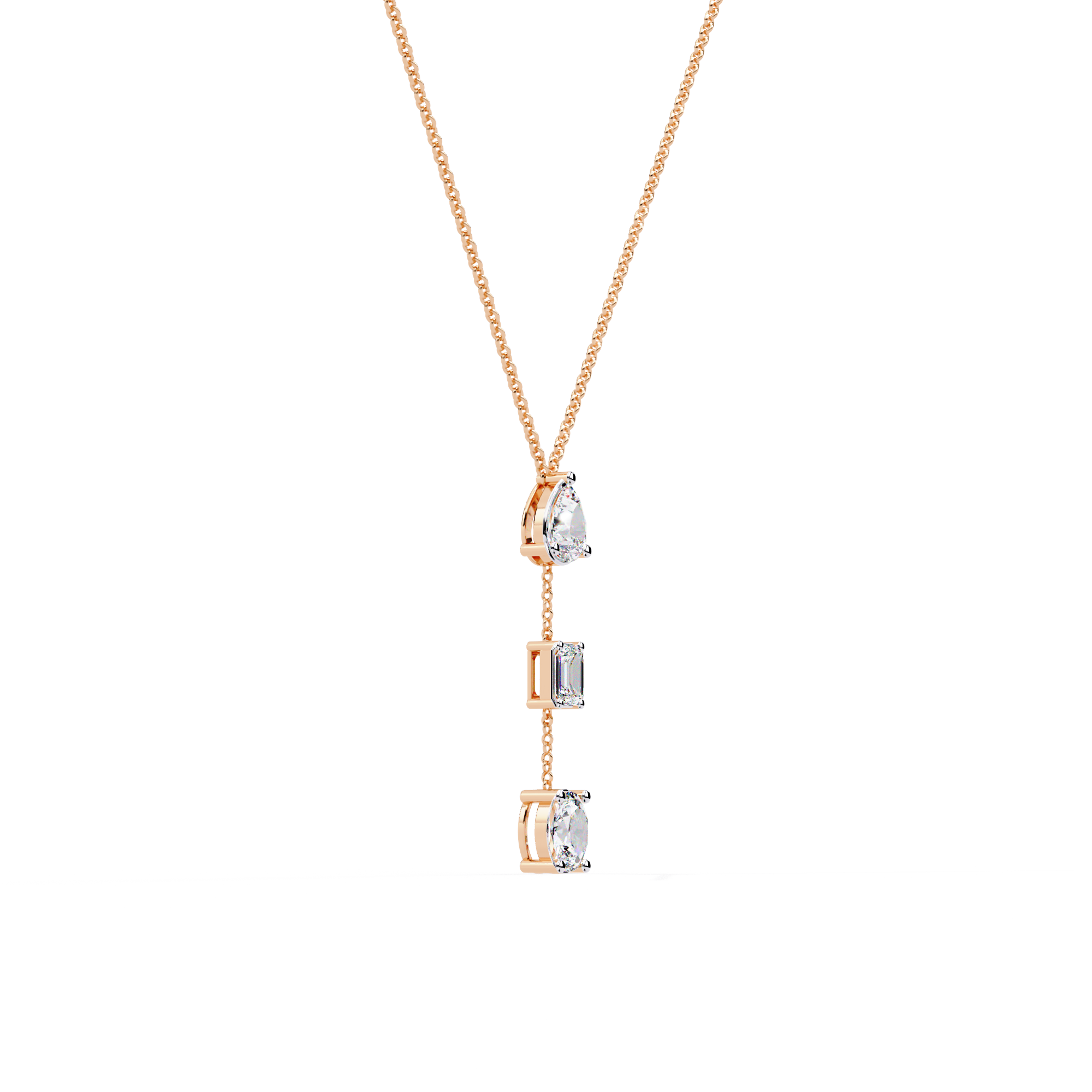 Ira Trilight Drop Diamond Necklace